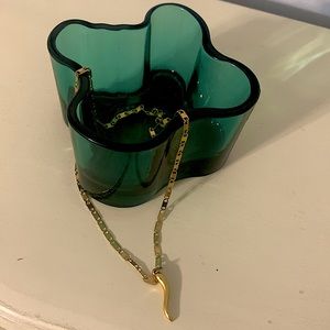 Italian Horn Gold Necklace